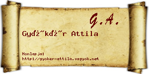 Gyökér Attila névjegykártya